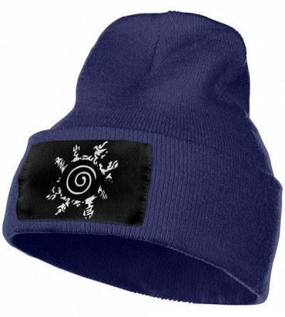 Skullies & Beanies Mens & Womens Naruto Symbol Logo Skull Beanie Hats Winter Knitted Caps Soft Warm Ski Hat Navy - Navy - C21...