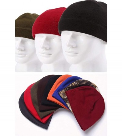 Skullies & Beanies Synthetic Microfleece Tactical Polartec Military - Red - CA18MG8ADL2 $12.66
