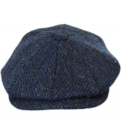 Newsboy Caps Cambridge Herringbone Wool Newsboy Cap - Navy Blue - CN18GU6NM3N $20.53