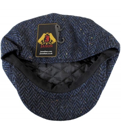 Newsboy Caps Cambridge Herringbone Wool Newsboy Cap - Navy Blue - CN18GU6NM3N $20.53