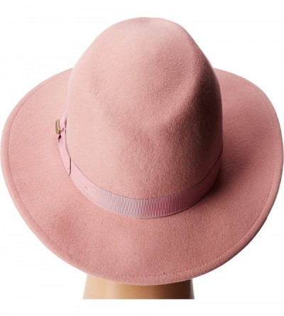 Fedoras Women's WFH8039 Felt Fedora Hat - Pink - CY17YZILS36 $38.20