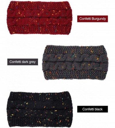 Cold Weather Headbands Pieces Winter Headband Confetti Warmer - C6192O79XNC $11.07