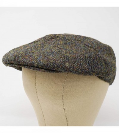 Newsboy Caps Dingwall 8 Piece Flat Cap - 100% Handwoven Wool - Harris Tweed - Water Resistant - Woodland - C218ZO3SM8O $44.78