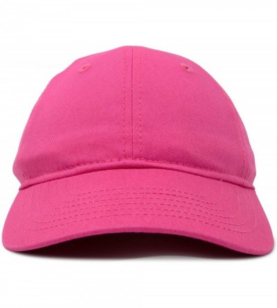 Baseball Caps Womens Cap Adjustable Hat 100% Cotton Black White Gold Lavender Blue Pink Lime Green Hot Pink - Hot Pink - C211...