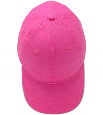 Baseball Caps Womens Cap Adjustable Hat 100% Cotton Black White Gold Lavender Blue Pink Lime Green Hot Pink - Hot Pink - C211...