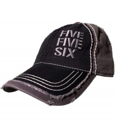 Baseball Caps Five Five Six Ar-15 Hat/Cap Black/Grey Distressed 5.56 2.23 - CM12BHM4DBN $22.23