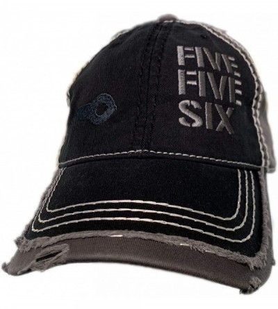 Baseball Caps Five Five Six Ar-15 Hat/Cap Black/Grey Distressed 5.56 2.23 - CM12BHM4DBN $22.23