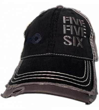 Baseball Caps Five Five Six Ar-15 Hat/Cap Black/Grey Distressed 5.56 2.23 - CM12BHM4DBN $22.23