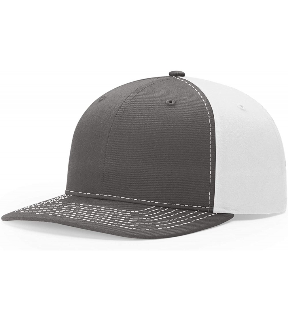 Baseball Caps Unisex 312 Twill-Back Trucker Adjustable Backstrap Baseball Cap - Charcoal/White - CK18HE00TNI $7.78