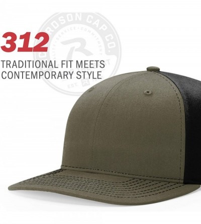 Baseball Caps Unisex 312 Twill-Back Trucker Adjustable Backstrap Baseball Cap - Charcoal/White - CK18HE00TNI $7.78