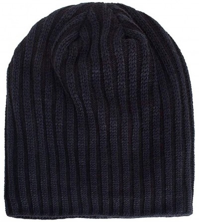 Skullies & Beanies Women's Solid Color Wool Knit Hats Earmuffs Parent-Child Caps - Navy6 - CT18I70CC67 $11.23