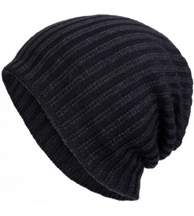 Skullies & Beanies Women's Solid Color Wool Knit Hats Earmuffs Parent-Child Caps - Navy6 - CT18I70CC67 $11.23