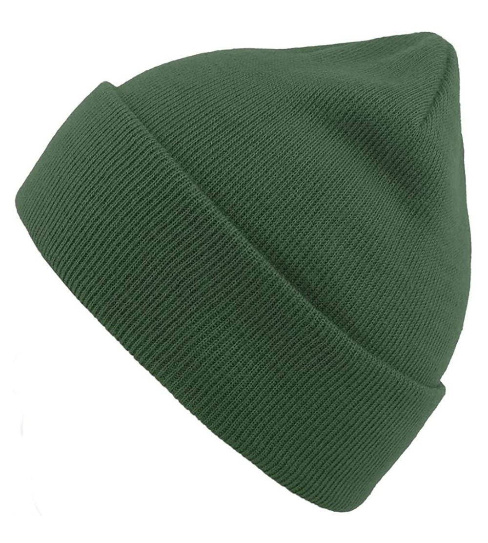 Skullies & Beanies Slouchy Beanie Cap Knit hat for Men and Women - Army Green - CZ18WR77NHA $11.79