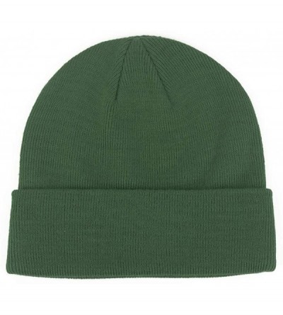 Skullies & Beanies Slouchy Beanie Cap Knit hat for Men and Women - Army Green - CZ18WR77NHA $11.79