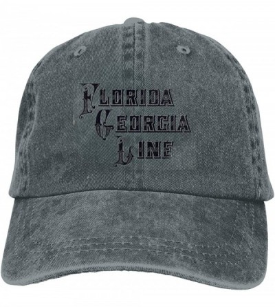 Baseball Caps Washed Dyed Adjustable Jeans Baseball Cap with Florida Georgia Line Logo for Men's & Women - Deep Heather - CX1...