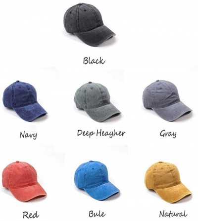 Baseball Caps Washed Dyed Adjustable Jeans Baseball Cap with Florida Georgia Line Logo for Men's & Women - Deep Heather - CX1...