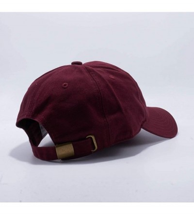 Baseball Caps Cotton Adjustable Baseball Classic Ballcap - Burgundy(2pcs) - C618WQHW04T $9.88