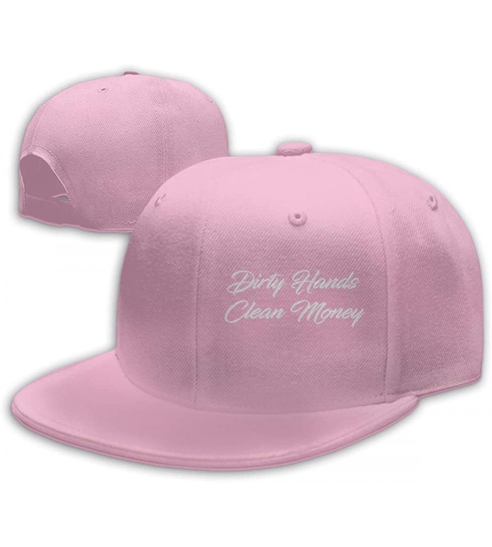 Baseball Caps Dirty Hands Clean Money Baseball Cap Dad Hat Plain Hat - Pink - CP192D3I0SG $20.74