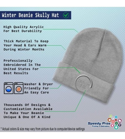 Skullies & Beanies Custom Beanie for Men & Women Sport Curling Logo Style B Embroidery Acrylic - Light Grey - CP18ZS4DAA8 $12.64