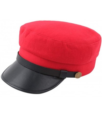 Newsboy Caps Women Men Washed Cotton Cadet Army Cap Basic Cap Military Style Hat Flat Top Cap Baseball Cap - CV18ZRZ4O08 $11.40