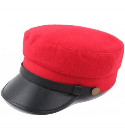Newsboy Caps Women Men Washed Cotton Cadet Army Cap Basic Cap Military Style Hat Flat Top Cap Baseball Cap - CV18ZRZ4O08 $11.40