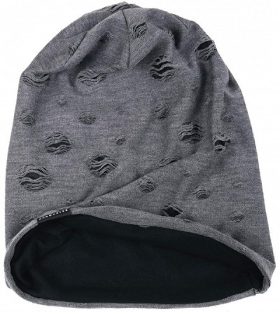 Skullies & Beanies Men's Chic Striped Thin Baggy Slouch Summer Beanie Skull Cap Hat - 9c-grey - C418E6YL8TT $12.76