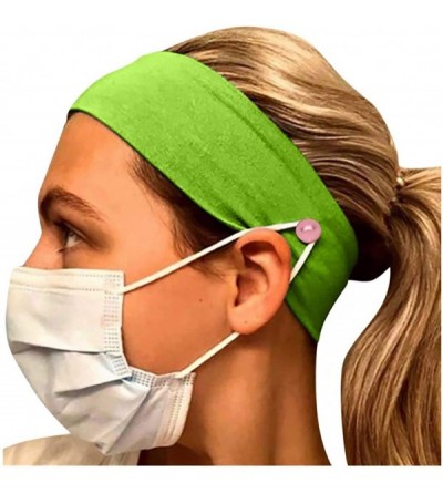 Balaclavas Button Headband for Nurses Women Men Yoga Sports Workout Turban Heawrap Face Cover Holder - Protect Your Ears - CL...