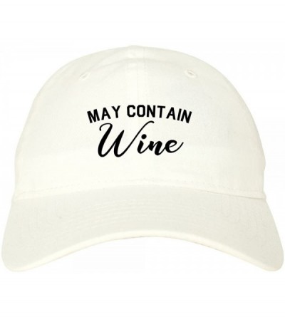 Baseball Caps May Contain Wine Bachelorette Party Dad Hat Baseball Cap - White - CW188N74G7H $19.98