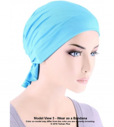 Skullies & Beanies Womens Ruffle Chemo Hat Beanie Scarf- Soft Turban Bandana Head Wrap for Cancer - 18- White - CJ12JDC5S63 $...
