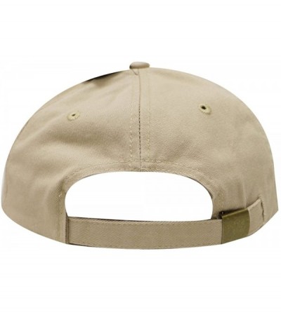 Baseball Caps Lopster Cotton Baseball Dad Cap - Khaki - CH17YSKUCKY $13.35