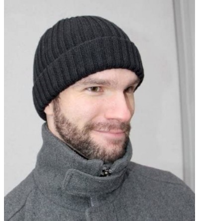 Skullies & Beanies Merino Wool Blend Unisex Winter Hat - Made in Italy! - Lt. Grey - CH11IODWFVT $21.12