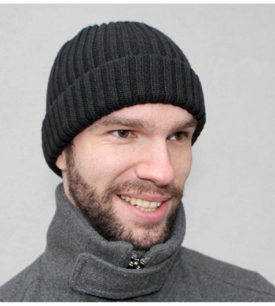 Skullies & Beanies Merino Wool Blend Unisex Winter Hat - Made in Italy! - Lt. Grey - CH11IODWFVT $21.12