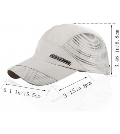 Baseball Caps Men's Women Summer Autumn Outdoor Sport Baseball Hat Running Visor Sun Cap - Beige - CP12DKT3F7J $7.56