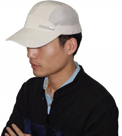 Baseball Caps Men's Women Summer Autumn Outdoor Sport Baseball Hat Running Visor Sun Cap - Beige - CP12DKT3F7J $7.56