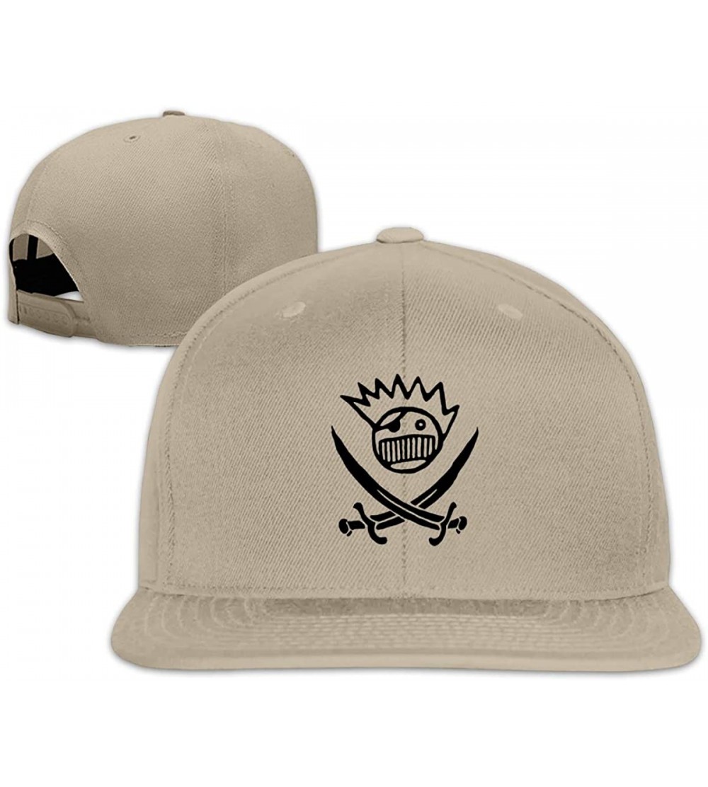 Baseball Caps Ween Pirate Logo Baseball Cap Hip Hop Cap Flatbrim Hats for Men & Women - Natural - CM18U4WURNE $10.05