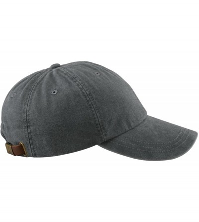 Baseball Caps 6-Panel Low-Profile Washed Pigment-Dyed Cap - Charcoal - C412N3CWA0A $11.01