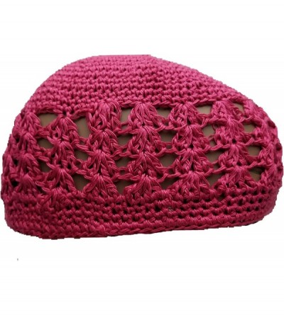 Skullies & Beanies Kufi Hat Skull Cap Islamic Muslim Prayer Hat Skull Chemo Cap Beanie Hats Turban - Fushia - CN18HEDGSDN $11.94