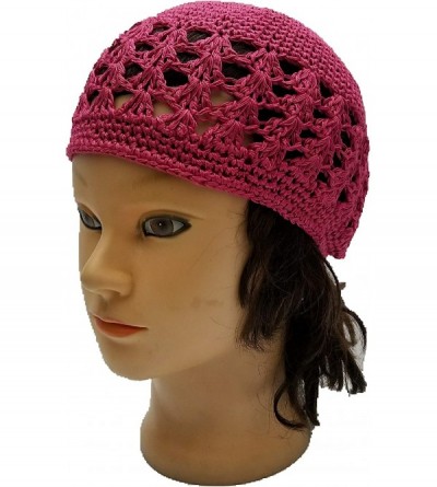 Skullies & Beanies Kufi Hat Skull Cap Islamic Muslim Prayer Hat Skull Chemo Cap Beanie Hats Turban - Fushia - CN18HEDGSDN $11.94