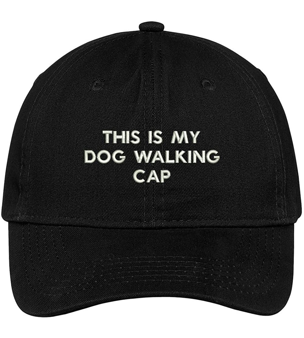 Baseball Caps Dog Walking Cap Embroidered Cap Premium Cotton Dad Hat - Black - C21838XMQH3 $18.91