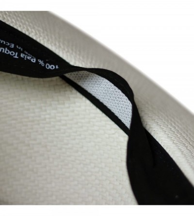 Fedoras Tumia - Fedora Panama Hat - White or Natural - Non-Rollable Version. - White- Black Band - CN12IPNRRQZ $53.74