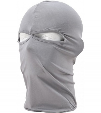 Balaclavas Windproof Full Balaclava Face Mask/Ultra-Thin Neck Gaiter Ski Hood Outdoor Sports Cycling Hat - Light Grey - C711M...