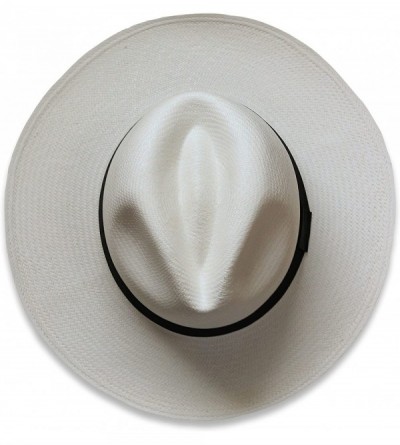 Fedoras Tumia - Fedora Panama Hat - White or Natural - Non-Rollable Version. - White- Black Band - CN12IPNRRQZ $53.74