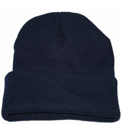 Newsboy Caps Unisex Classic Knit Beanie Women Men Winter Leopard Hat Adult Soft & Cozy Cute Beanies Cap - Dark Blue C - CC192...