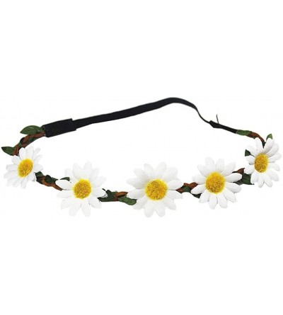 Headbands Women Bohemian White Daisy Flower Elastic Headband Headpieces - 10 Whiet - C0186K5CT0W $37.00