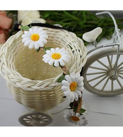 Headbands Women Bohemian White Daisy Flower Elastic Headband Headpieces - 10 Whiet - C0186K5CT0W $16.82