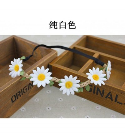 Headbands Women Bohemian White Daisy Flower Elastic Headband Headpieces - 10 Whiet - C0186K5CT0W $16.82