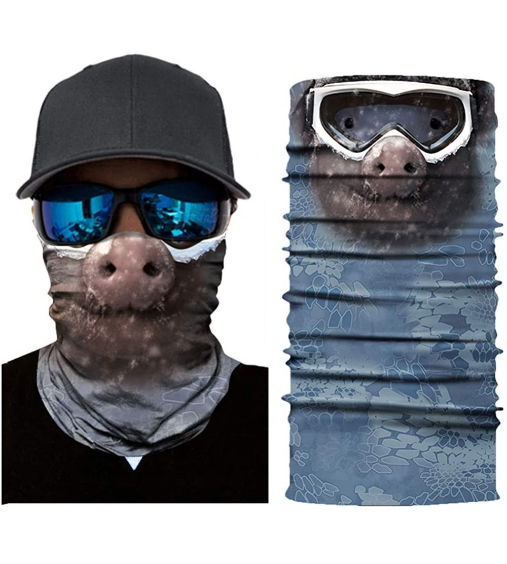 Balaclavas Seamless Bandana Protection Headwear Balaclava - Pig - CX197X9GGGX $10.15