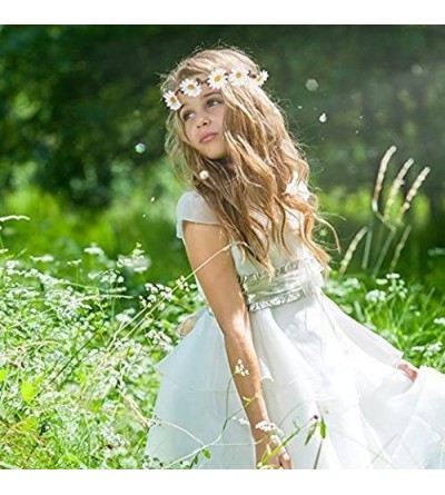 Headbands Women Bohemian White Daisy Flower Elastic Headband Headpieces - 10 Whiet - C0186K5CT0W $16.82