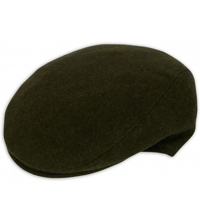 Newsboy Caps Mens Womens Wool Winter Flat Cap Italian Designer Hat (CT514) - Olive Green - C012HMTH28V $21.04