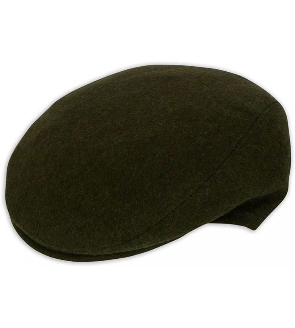 Newsboy Caps Mens Womens Wool Winter Flat Cap Italian Designer Hat (CT514) - Olive Green - C012HMTH28V $21.04